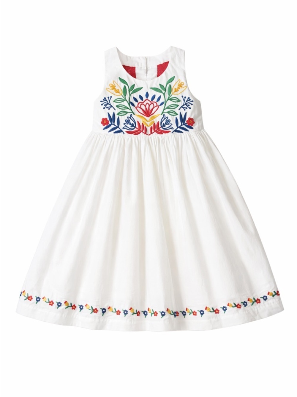 Rachel Zoe White Flower Embroidered & Crochet Sleeveless A-Line Dress Size 3T